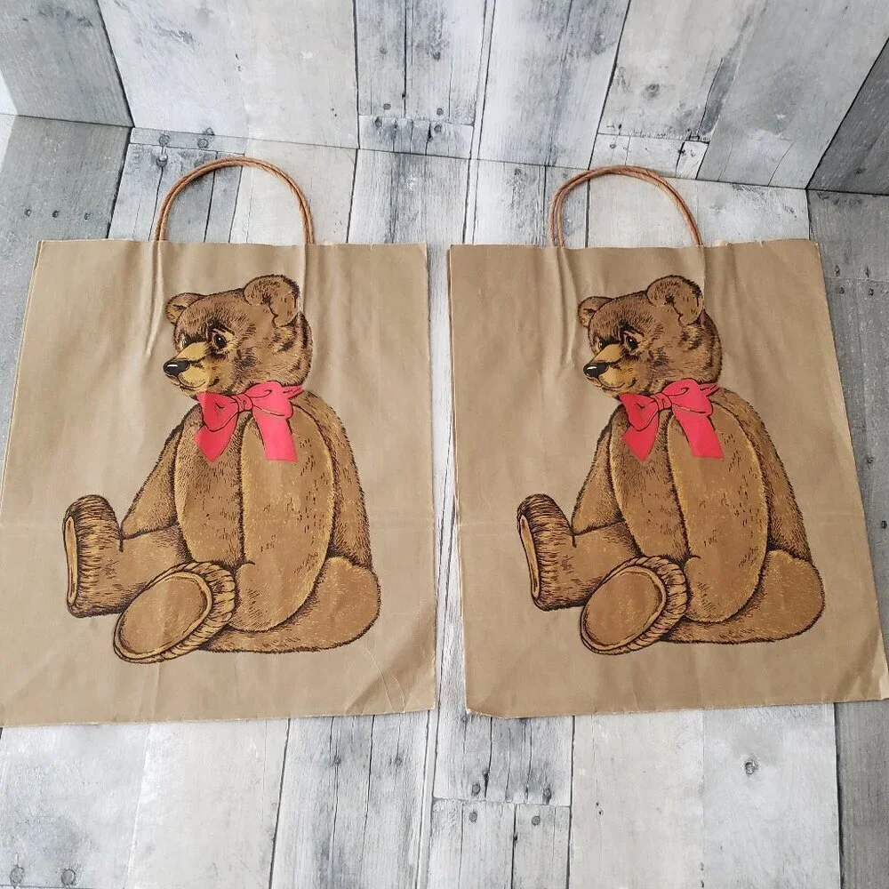 Vintage Gordon Fraser Teddy Bear large Gift Bags Paper (3)